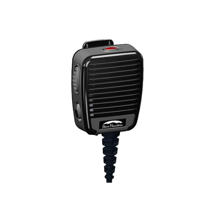 Collection of stone mountain remote speaker microphone with emergency button in a gallery layout